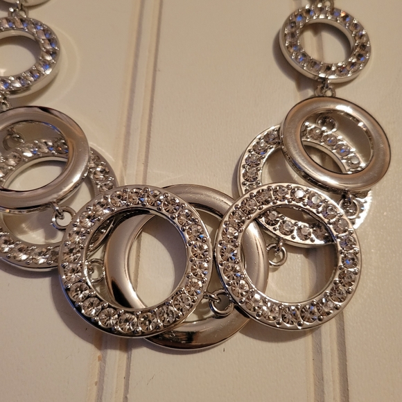 Silver Rhinestone Necklace - Picture 5 of 5